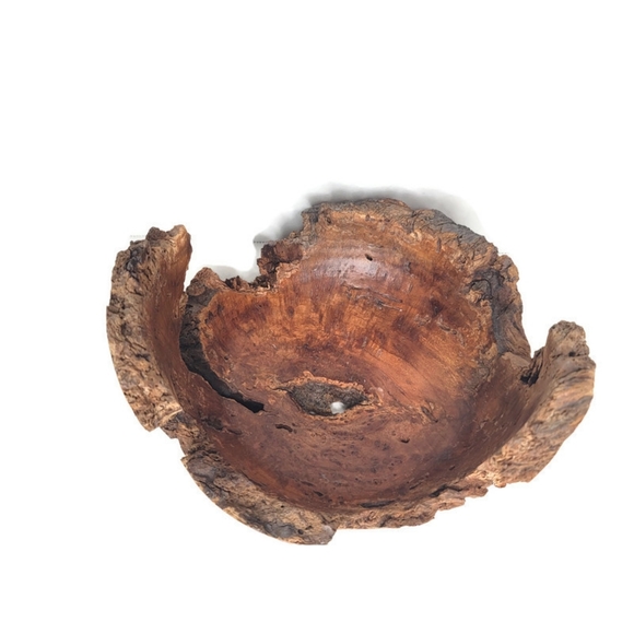 Paul C cherry burl bowl raw edge knots beautiful - Picture 9 of 14